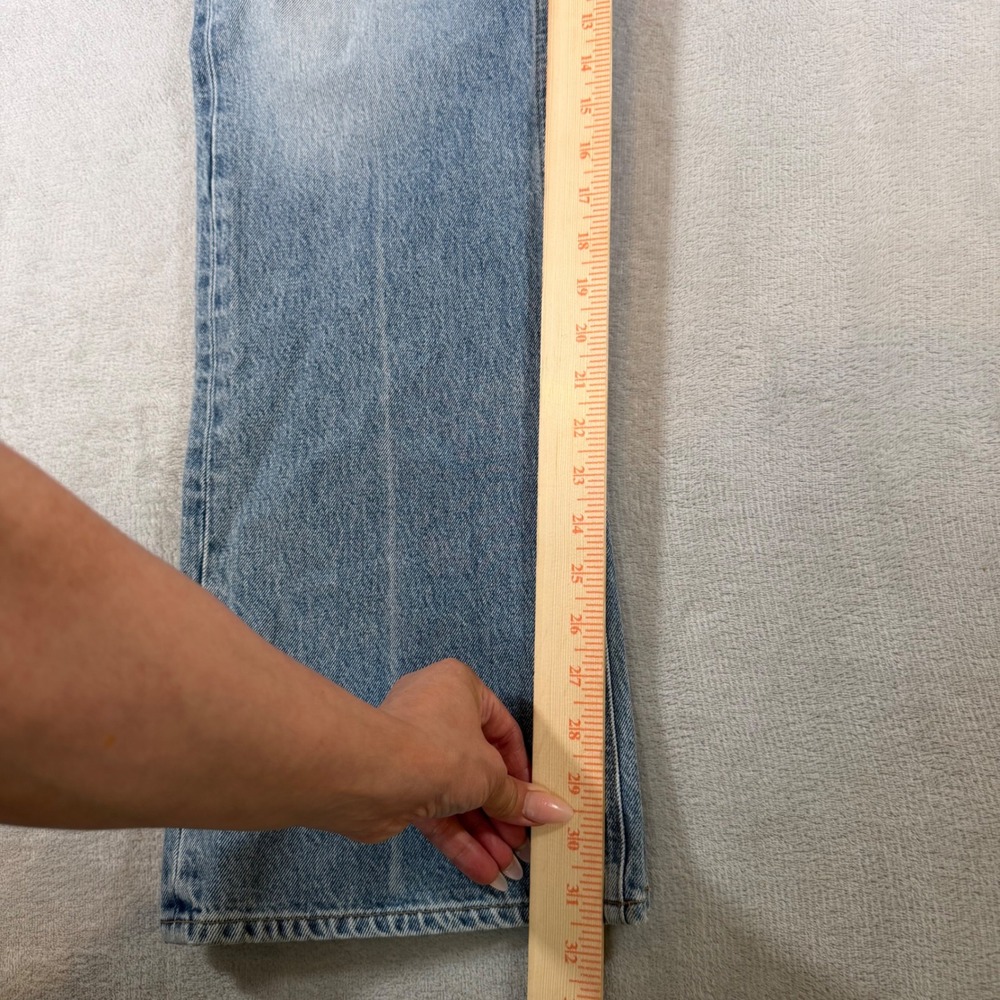 AGOLDE 90s Pinch Waist High Rise Straight Leg Jeans Light Wash Size 32 A127-1141 - Picture 9 of 10